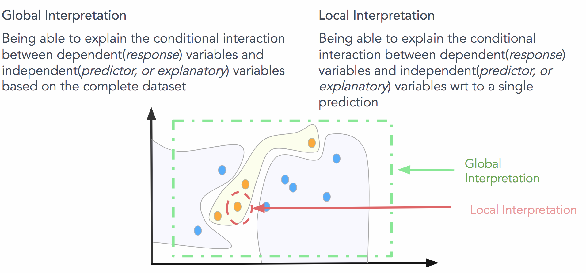 Summarizing global and local interpretation
