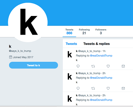 Twitter user screenshot