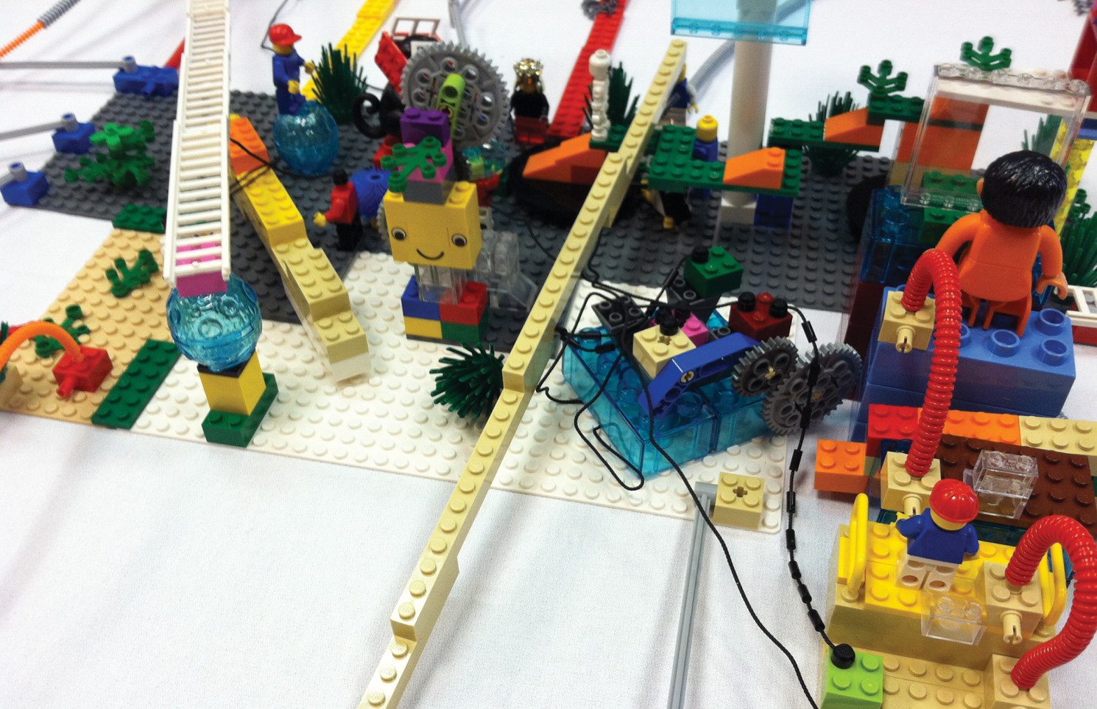 Legos showing interconnections and relationships