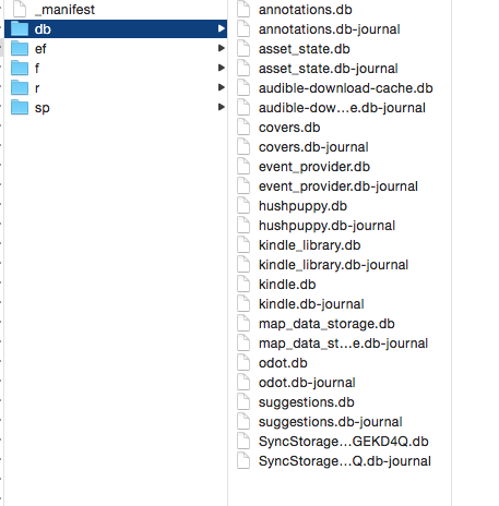directories and files from backup