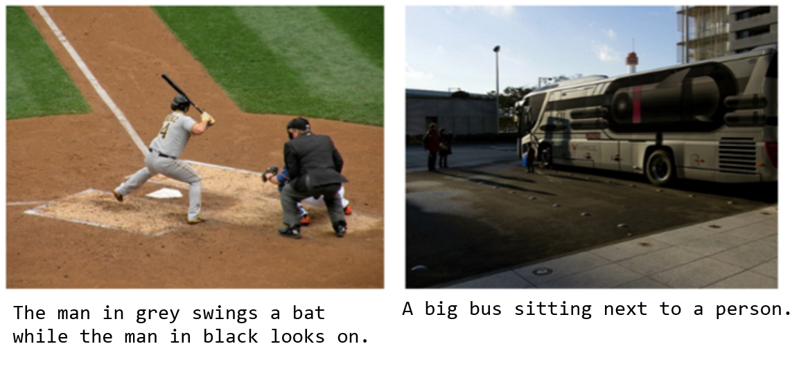 possible captions generated using a neural image caption generator