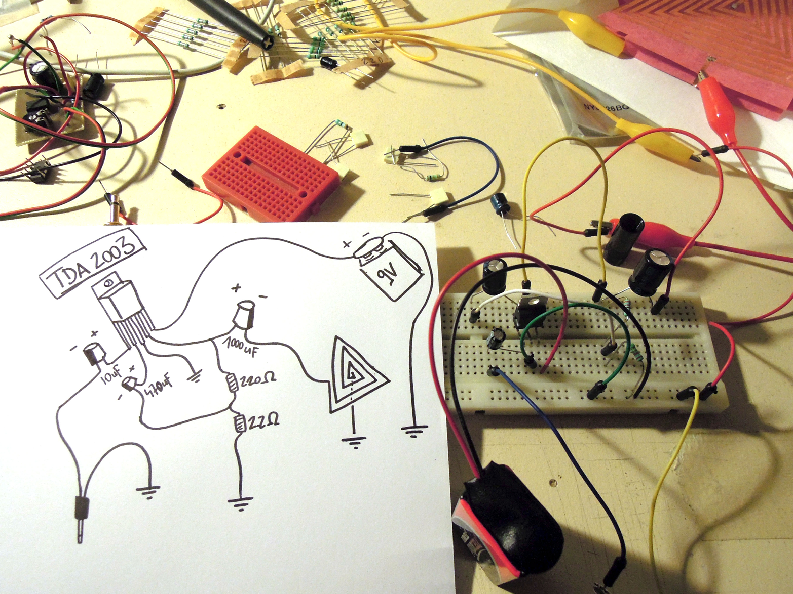 Low-fidelity circuit sketches can be written out as a story or drawn as a diagram (courtesy of Flickr user Dileck)