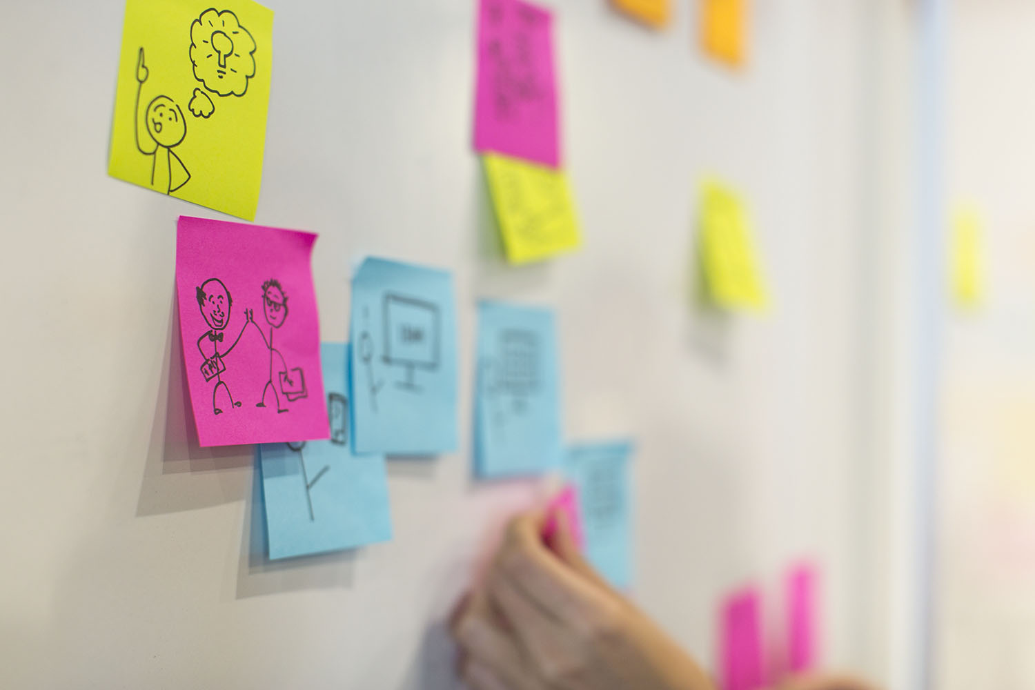 User flows can be drawn or written, to guide the product development with the user’s story in mind