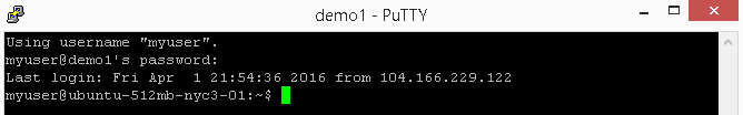 Successful login