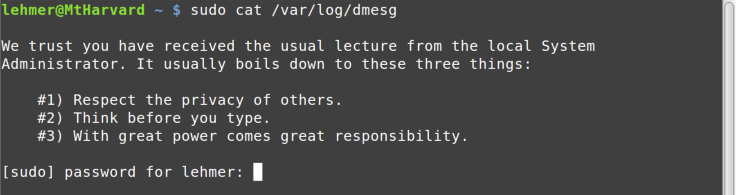 sudo lecture