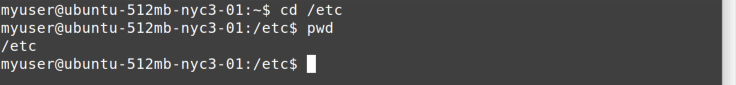 cd /etc command