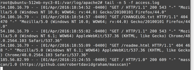 tail -f command