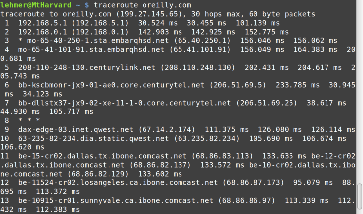 traceroute command